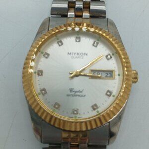 Vintage Miykon Quartz Crystal Men's Watch Two-Tone Waterproof